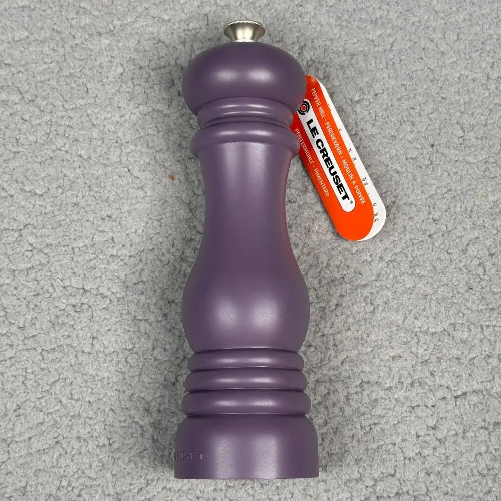 Le Creuset Pepper Mill Matte Amethyst Purple 8' Ceramic Grinder NWT Kitchen Tool
